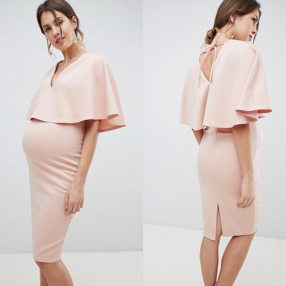 ASOS Maternity Pink Cape Dress